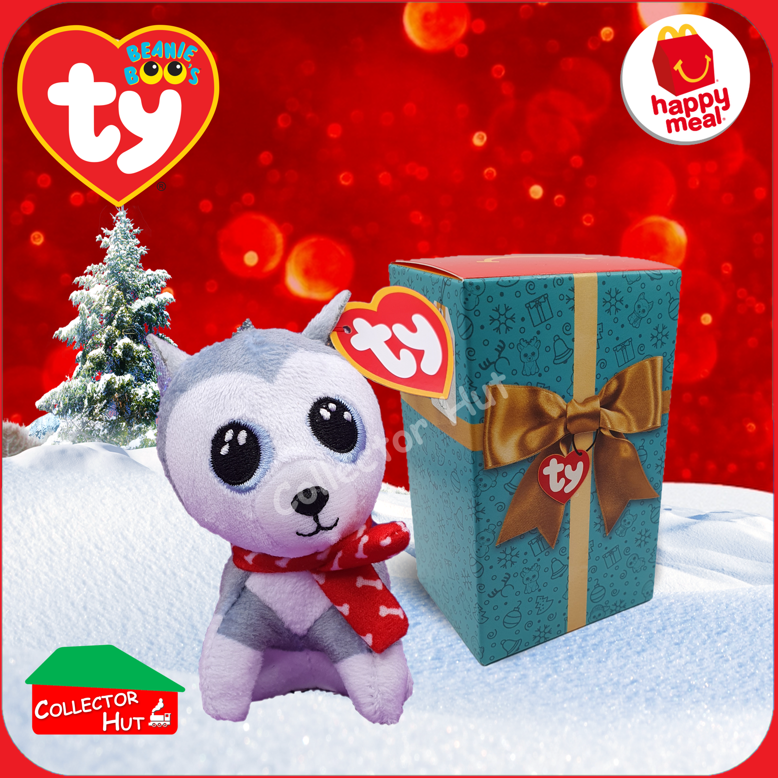 McDonald's Happy Meal 2021 Festive Christmas TY Beanie Boo Plush Toys