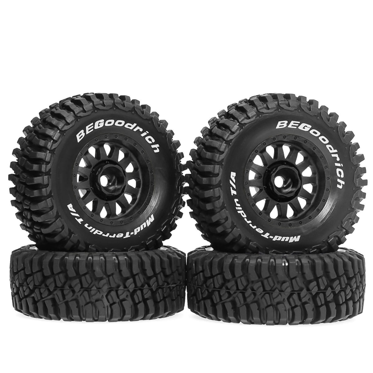 RC Model Wheels Tyres 12mm Hub 73mm x 34mm 38g 4pcs Set Car Truck MN168 WPL
