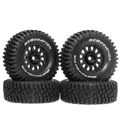 RC Model Wheels Tyres 12mm Hub 73mm x 34mm 38g 4pcs Set Car Truck MN168 WPL
