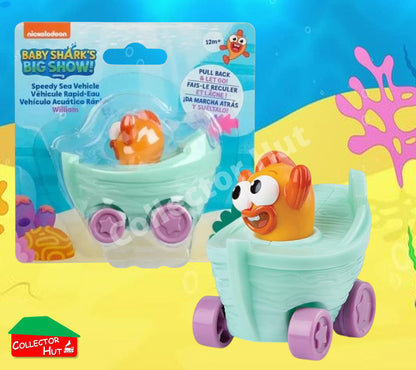 Baby Shark Pull-Back Sea Vehicle Toys Gneuine Nickelodeon Collection