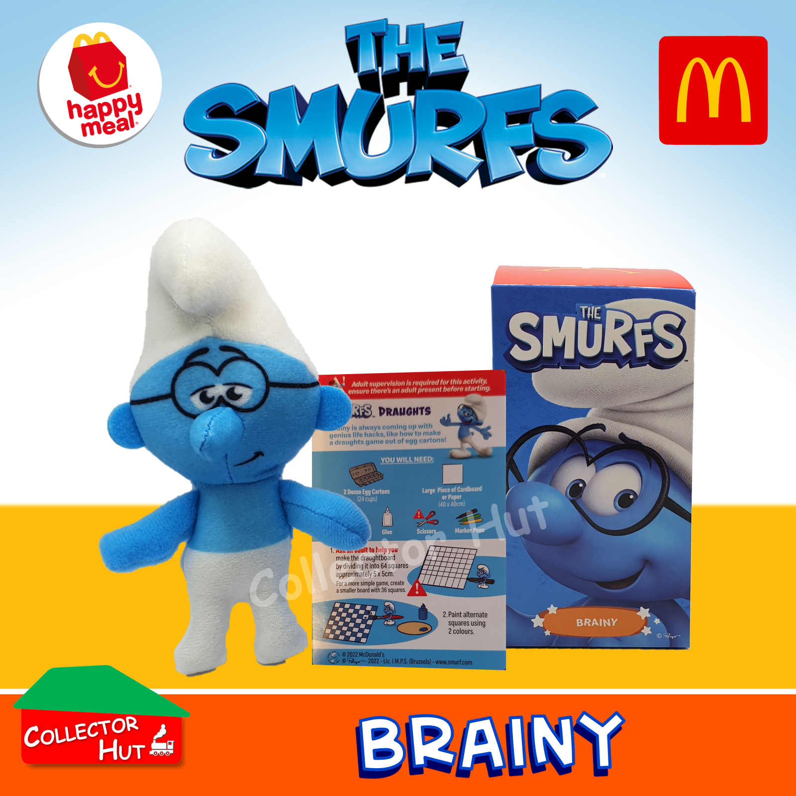 McDonald's Happy Meal Toys The Smurfs Plush Toys (2022)