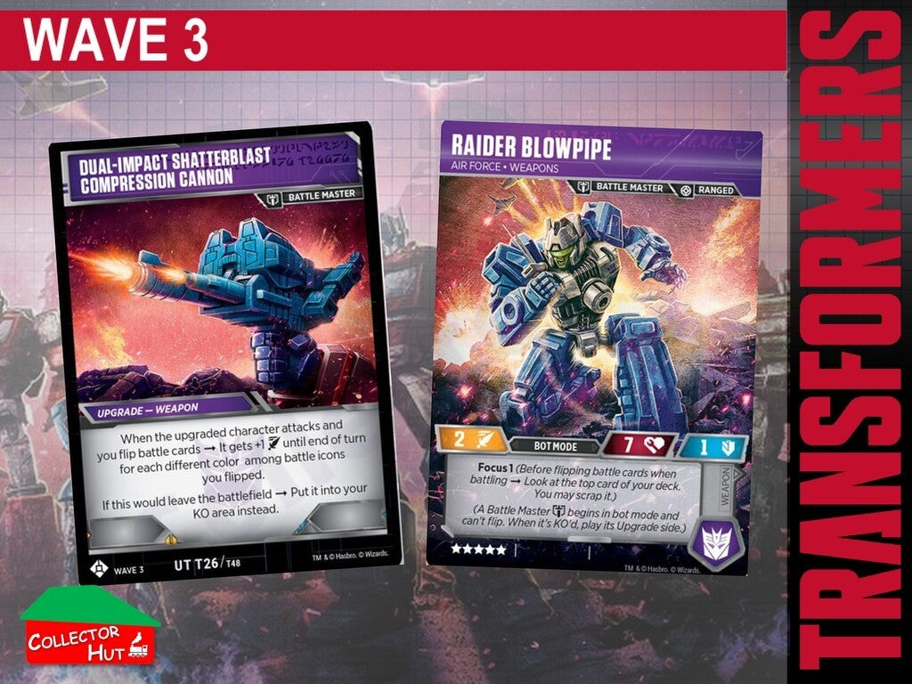 Transformers TCG CHARACTER Trading Cards All Waves