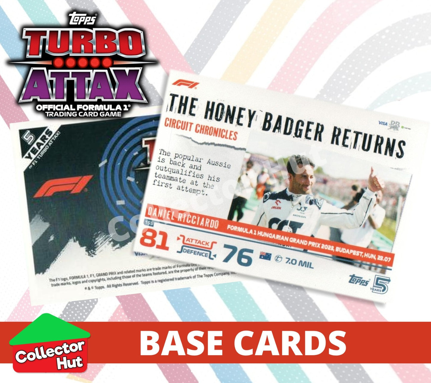 Topps Turbo Attax Formula 1 F1 2024 #1-166 Base Cards YOU CHOOSE