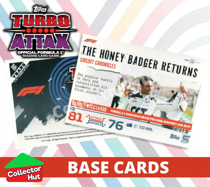 Topps Turbo Attax Formula 1 F1 2024 #1-166 Base Cards YOU CHOOSE
