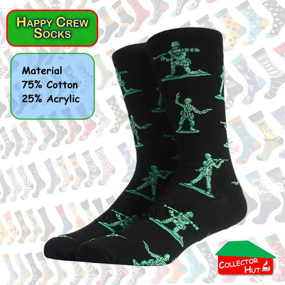 Happy Crew Socks Novelty Breathable Anti-Odour Men's Unisex UK 6-8.5 EU 39-42