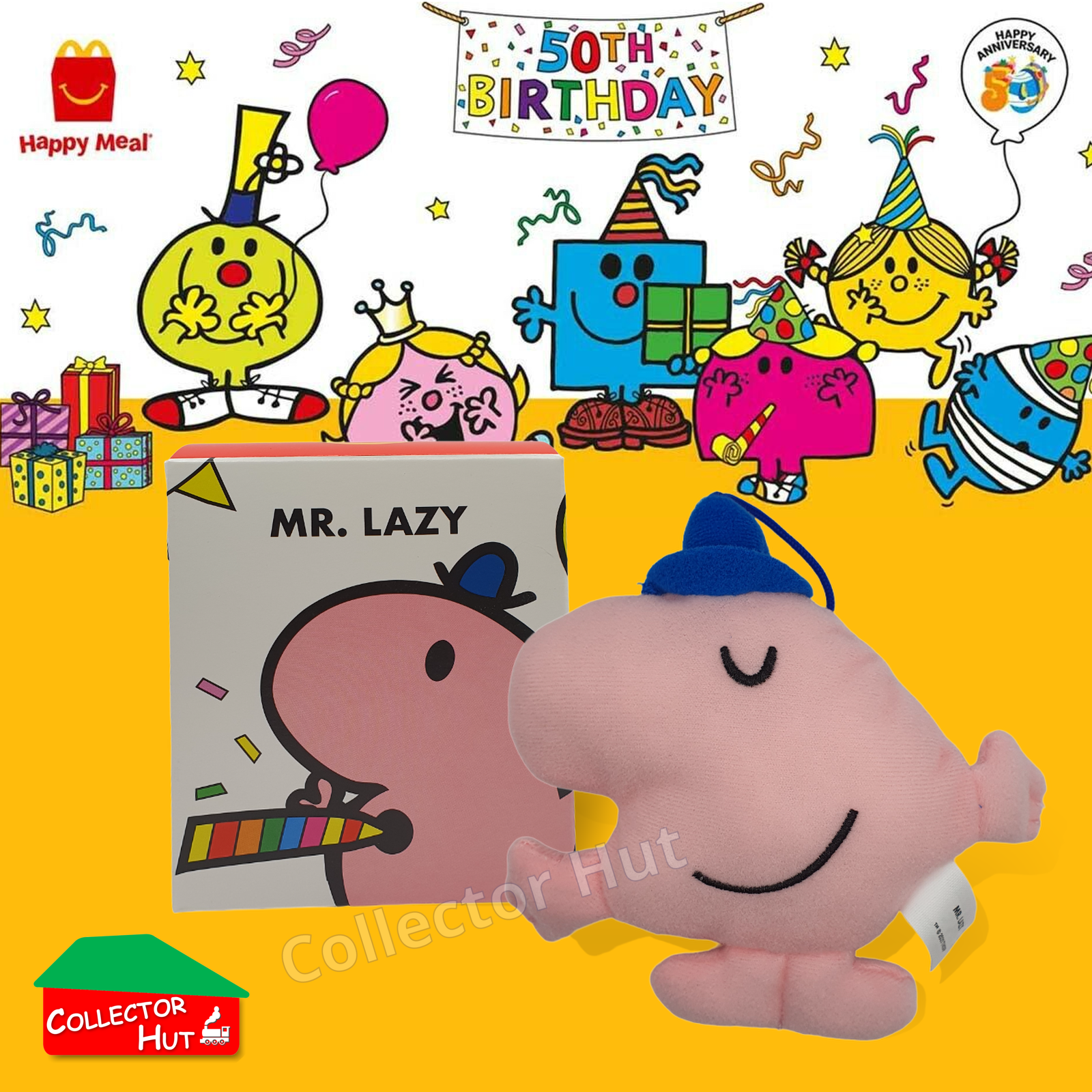 McDonalds Happy Meal Mr Men Little Miss 2024 & 2021 50th Anniversary Plush Toys