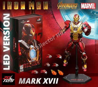 Iron Man Action Figures 1:10 Scale ZD Toys Wave 3 LED Marvel Avengers Infinity S