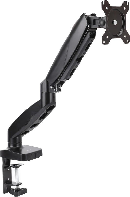 Gas Spring Single Monitor Arm Desk Mount Adjustable Tension Fits 38.1-68.6CM