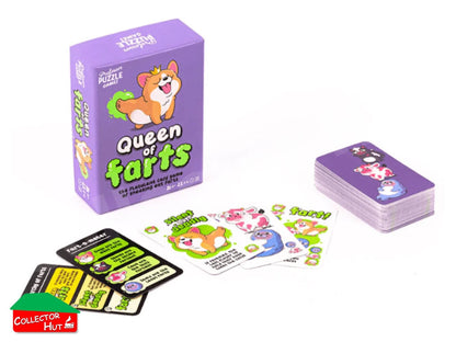 Professor Puzzle Queen of Farts Flatulent Card Game for