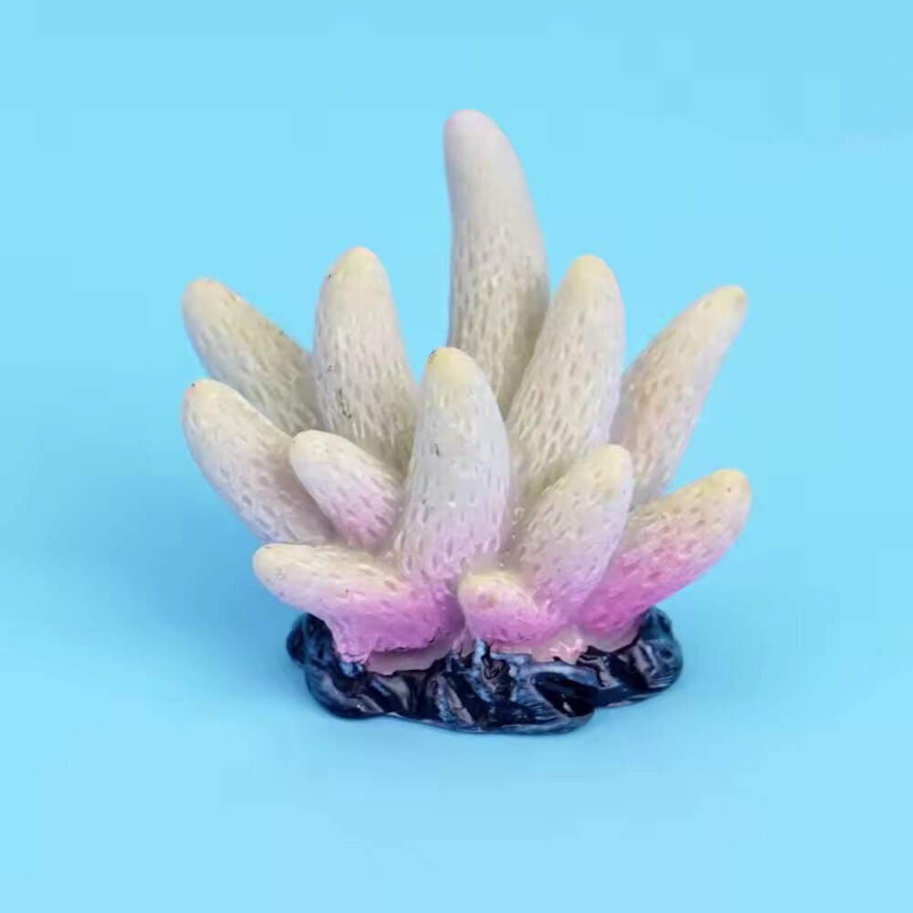 Mini Aquarium Medium Decorations Natural Coral Plants
