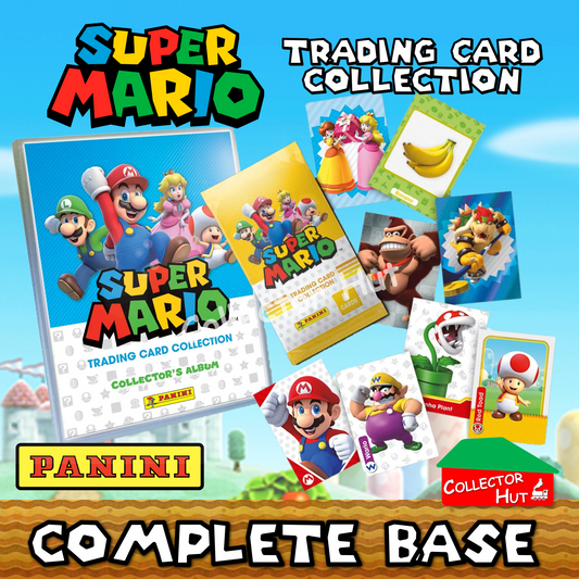 PANINI Super Mario Trading Cards COMPLETE BASE SET with Puzzle Cards