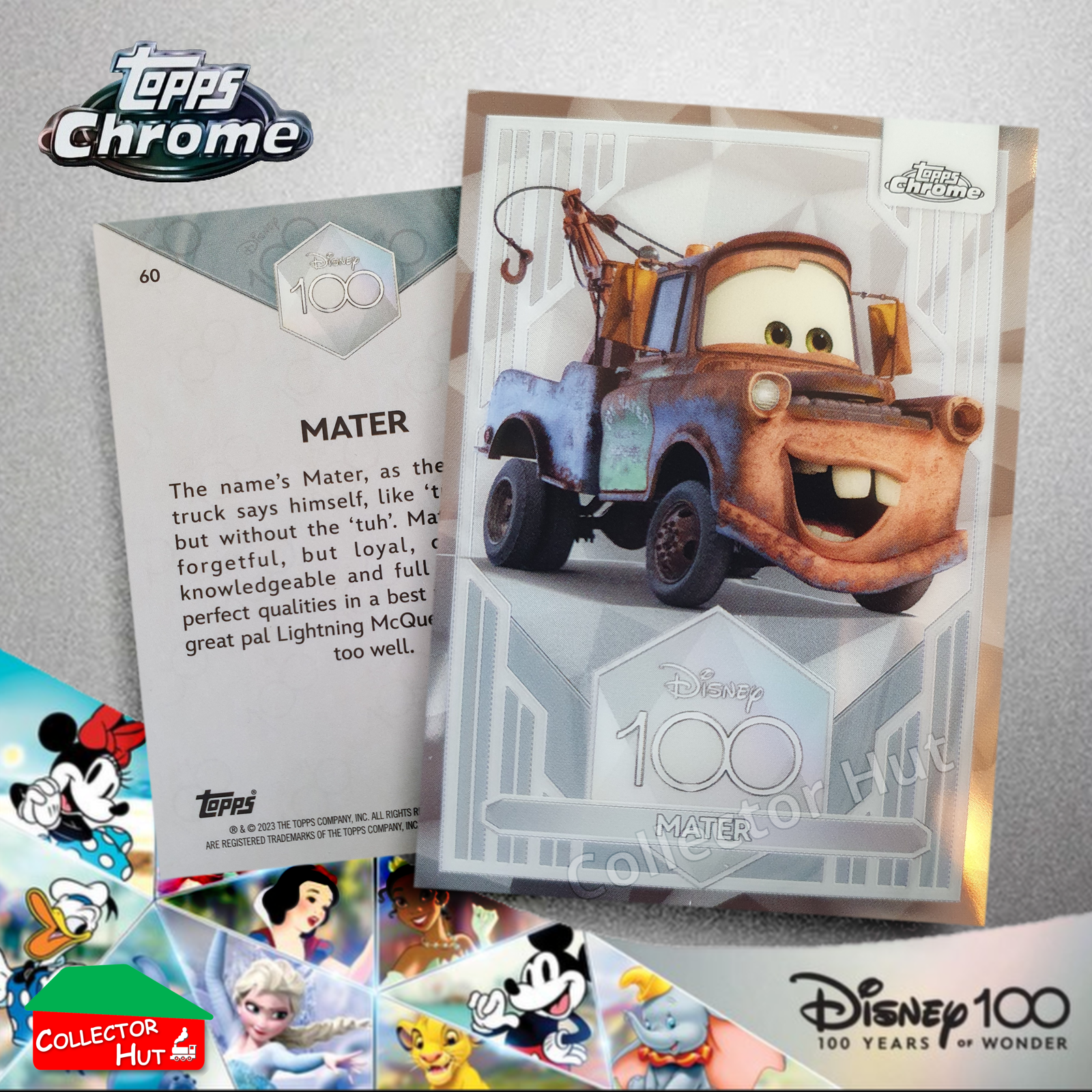 Disney 100 Topps Chrome 2023 Base Cards 1-100 Pick Singles to Complete Your Set