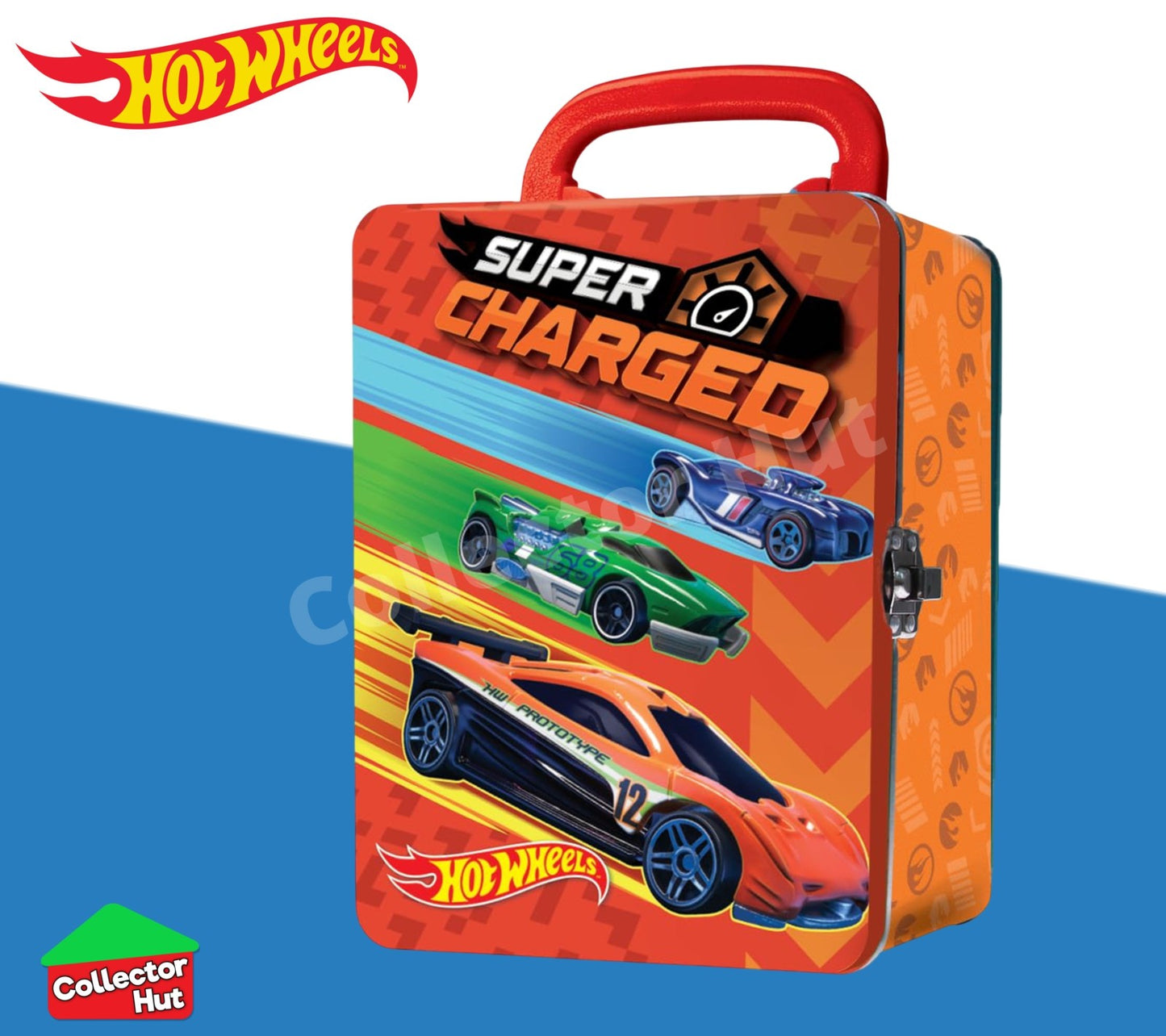 Hot Wheels Die Cast Tin Storage Carry Case for 18 Cars OFFICIAL BRAND