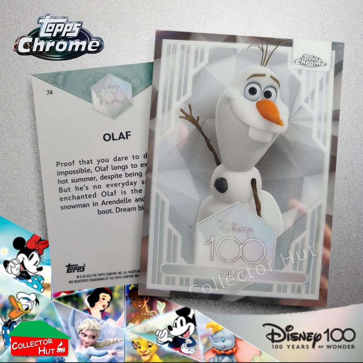 Disney 100 Topps Chrome 2023 Base Cards 1-100 Pick Singles to Complete Your Set