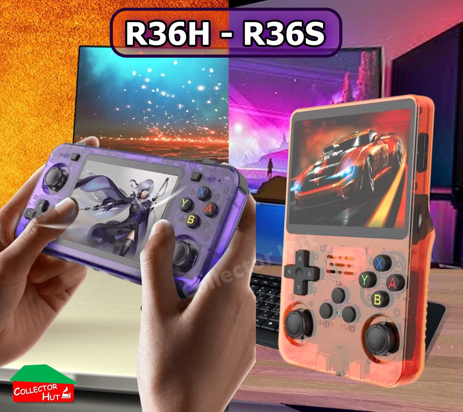 R36S Retro Handheld Games Emulator Console 64GB 128GB GENUINE *LATEST ARKOS OS*