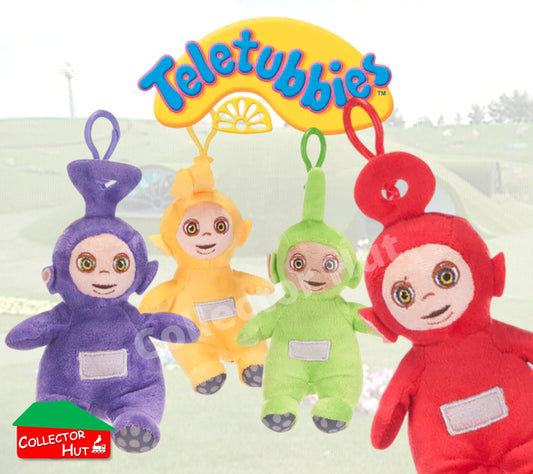 Teletubbies 6" Soft Plush Character Bag Hanger Clip GENUINE LICENSED  Toys