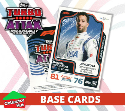 Topps Turbo Attax Formula 1 F1 2024 #1-166 Base Cards YOU CHOOSE