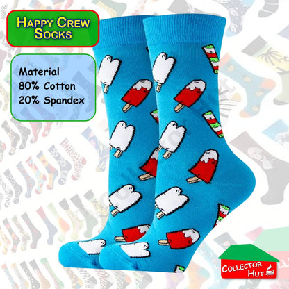 Happy Crew Socks Novelty Breathable Anti-Odour Men's Unisex UK 6-8.5 EU 39-42