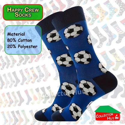 Happy Crew Socks Novelty Breathable Anti-Odour Men's Unisex UK 9-11 EU 43-46