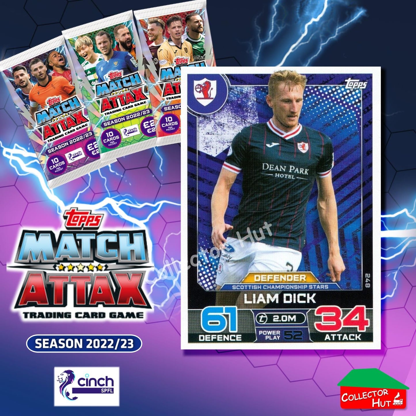 TOPPS MATCH ATTAX SPFL 2022/23 #163-264 Choose Your Card