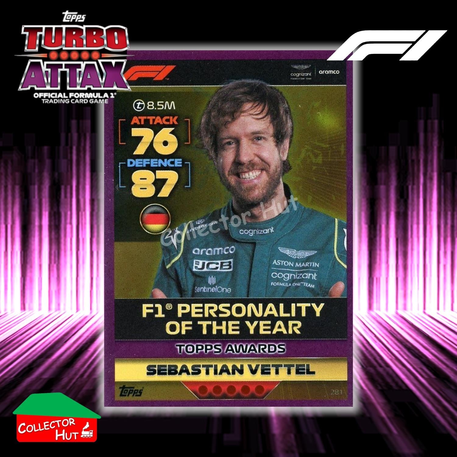 Topps Turbo Attax Formula 1 F1 2022 PINK GREEN RED Parallel Cards
