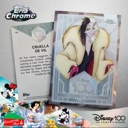 Disney 100 Topps Chrome 2023 Base Cards 1-100 Pick Singles to Complete Your Set