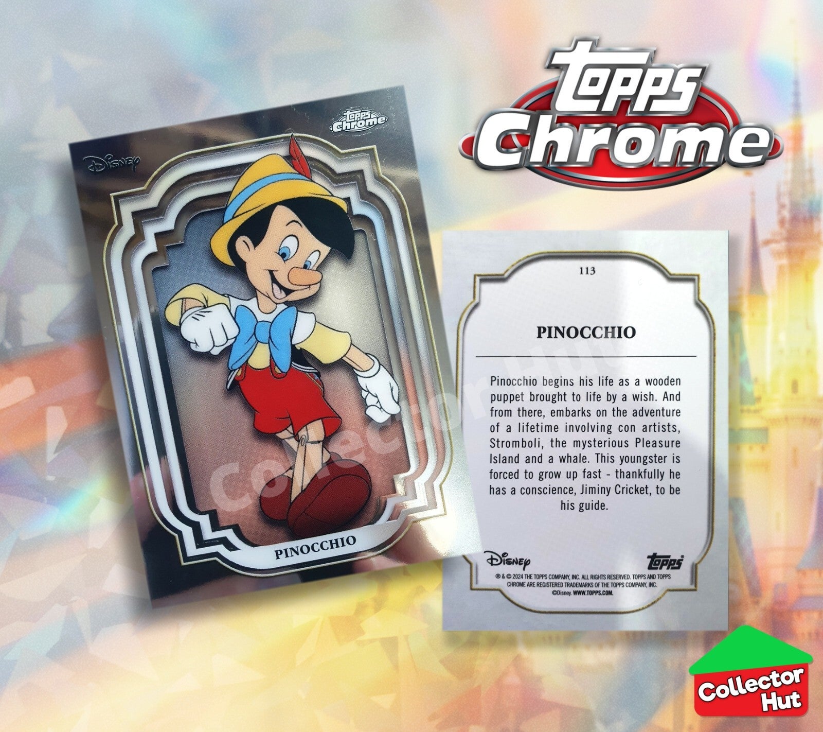Disney Topps Chrome 2024 Base Cards 1-200 Pick Singles to Complete Your Set