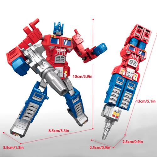Novelty Transforming Robot Ballpoint Pens Children School Sensory Toy