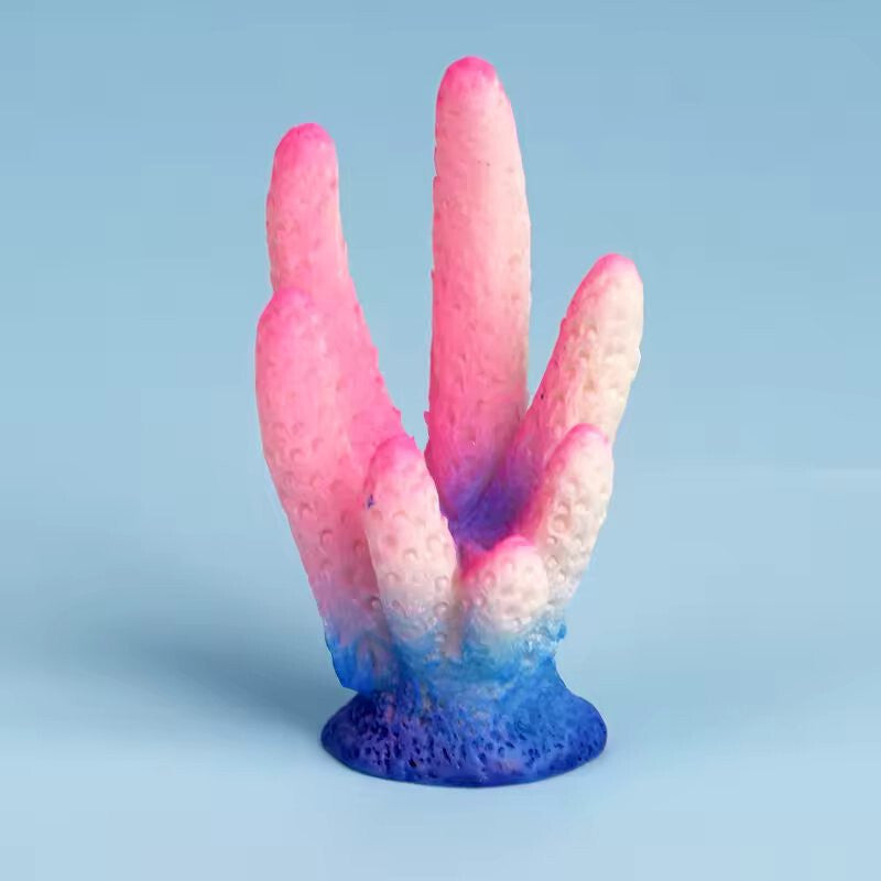 Mini Aquarium Medium Decorations Natural Coral Plants