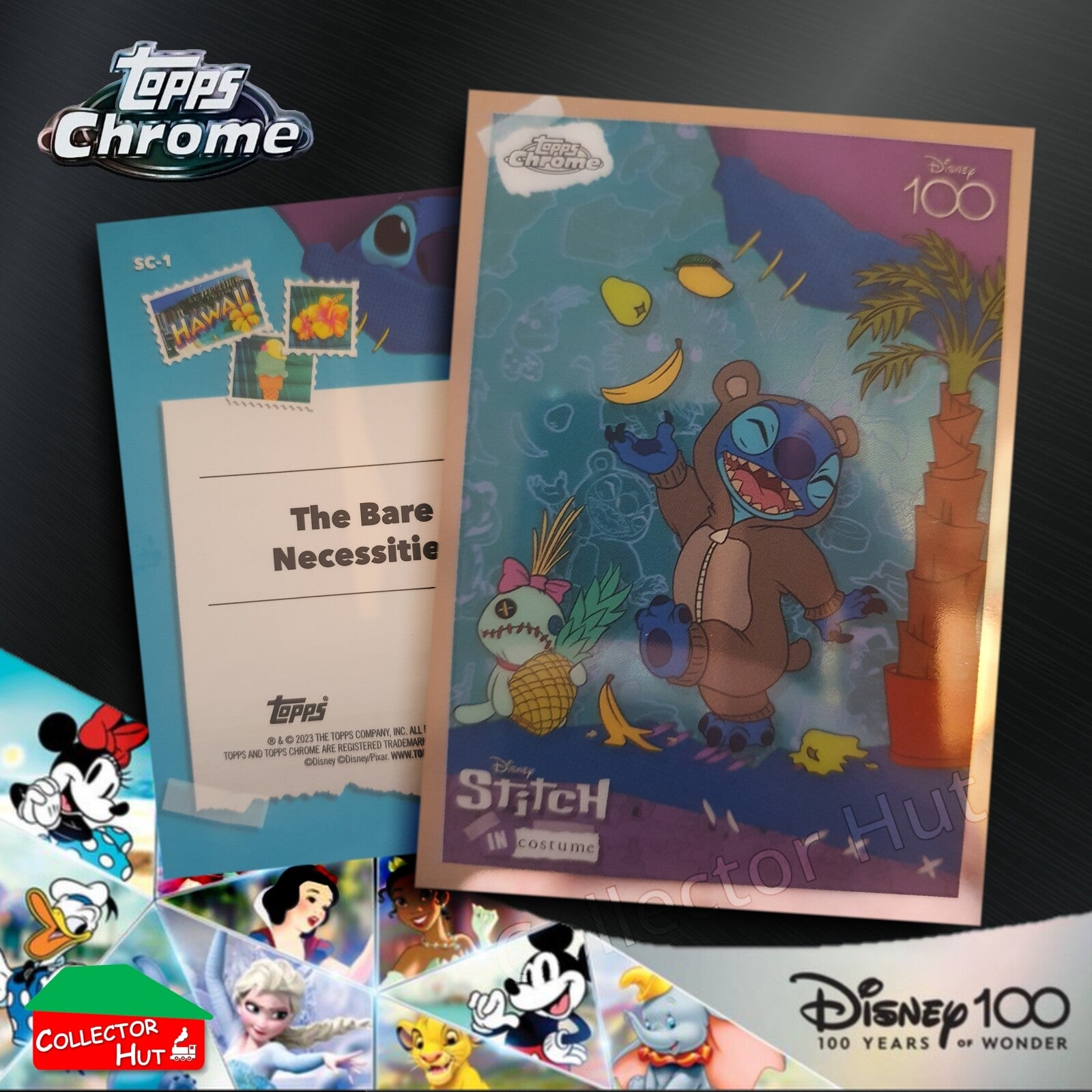 Disney 100 Topps Chrome 2023 RARE CARDS Off the Page Iconic Moments Stitch