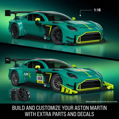 Mattel Brick Shop Hot Wheels ELITE ’24 Aston Martin Vantage GT3 Scale Model Kit