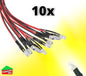 LED Light Bulbs DC 12v Pre-Wired Waterproof 3mm 5mm 10 Pack 20cm RC Cars Trucks