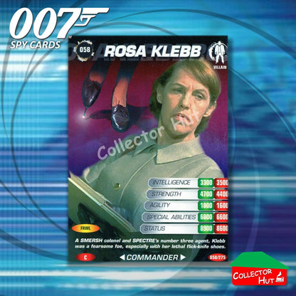 James Bond 007 Commander Spy Cards BASE COMMON YOU CHOOSE