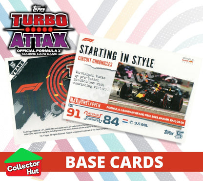 Topps Turbo Attax Formula 1 F1 2024 #1-166 Base Cards YOU CHOOSE