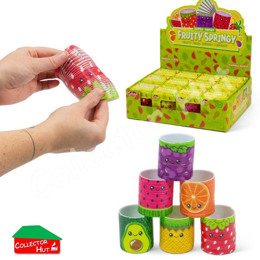 Fruity Springys Novelty Slinky Toys Super Cute 5.2cm 6 Pack Kids Gift Bag Filler