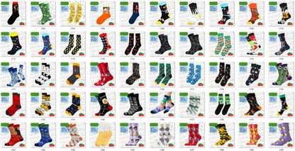Happy Crew Socks Novelty Breathable Anti-Odour Men's Unisex UK 6-8.5 EU 39-42