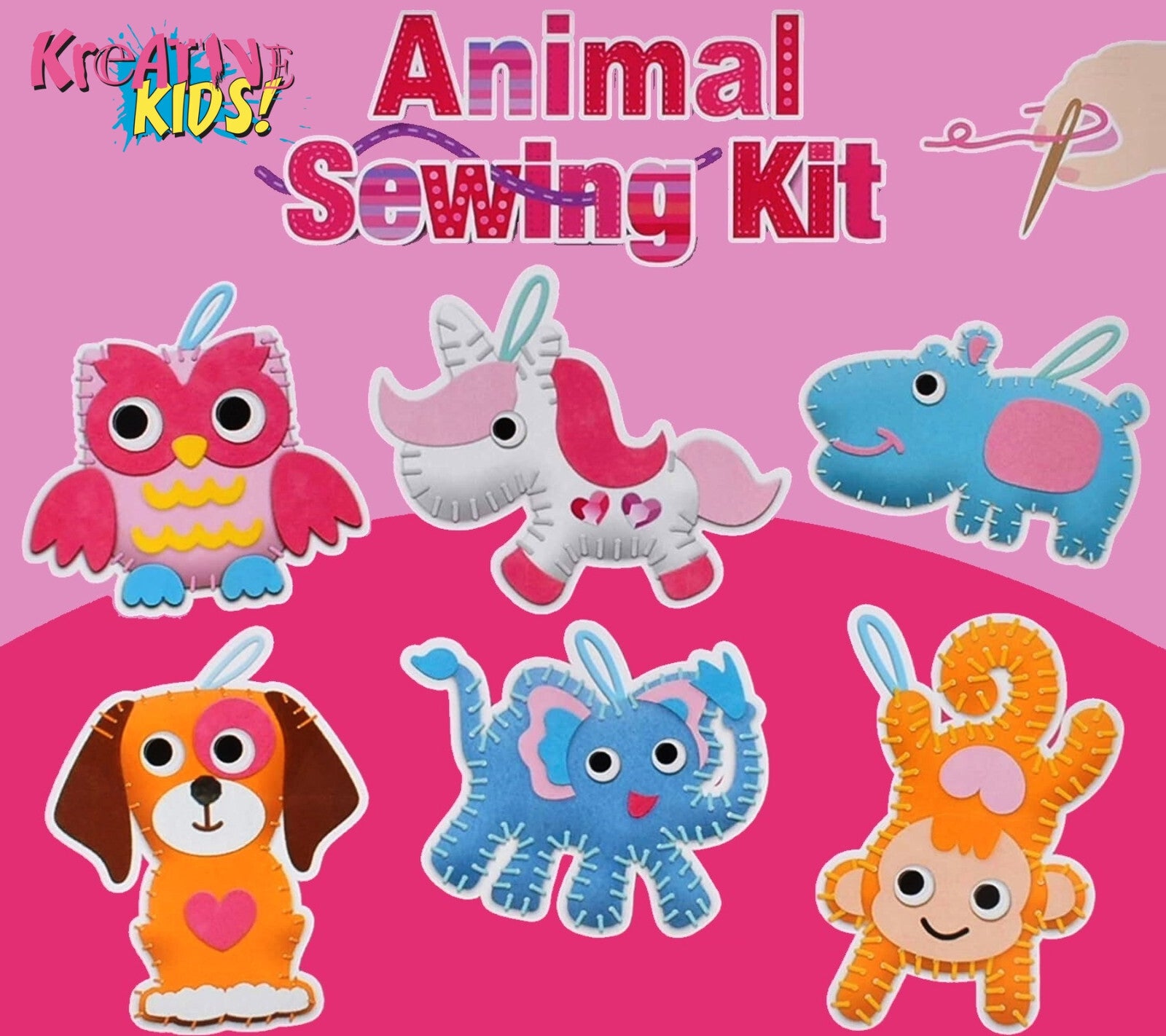 Kreative Kids Animal Sewing Kit Children Arts Craft Set