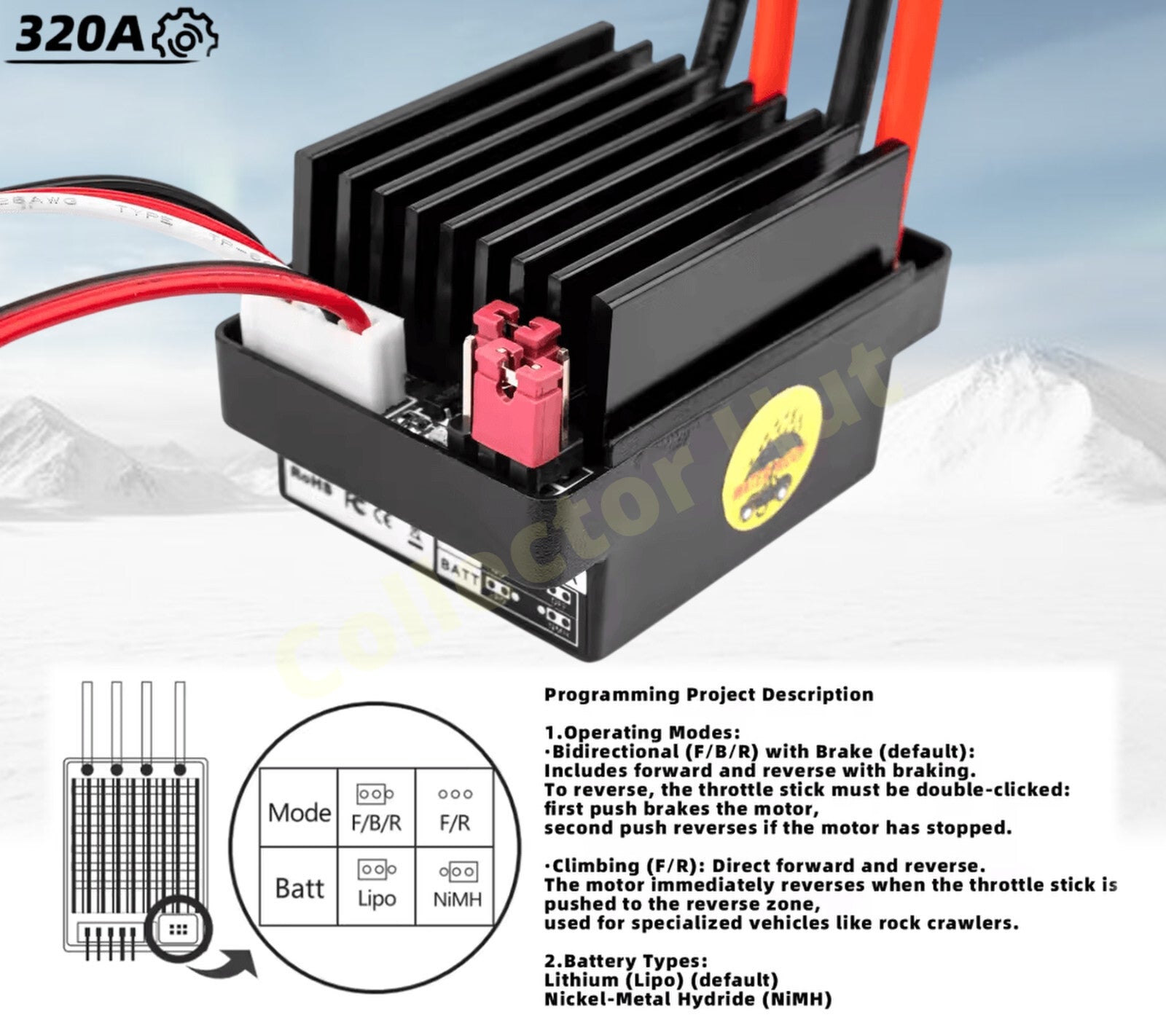 TLTAN 550 RC Motor ESC Module Titan Compatible 2S 3S 60A 320A 6.4V 7.4V 11.1V