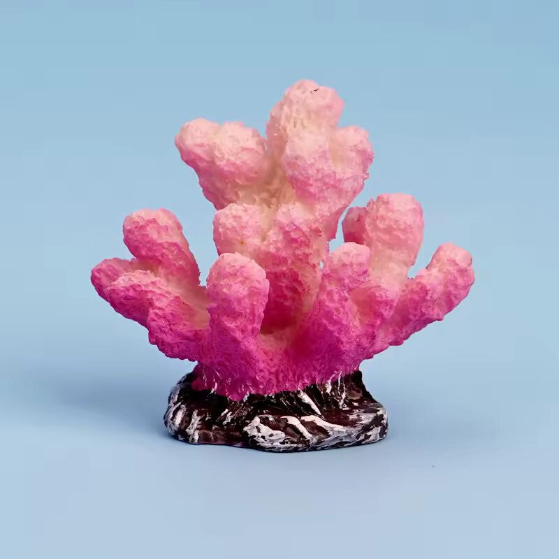 Mini Aquarium Medium Decorations Natural Coral Plants