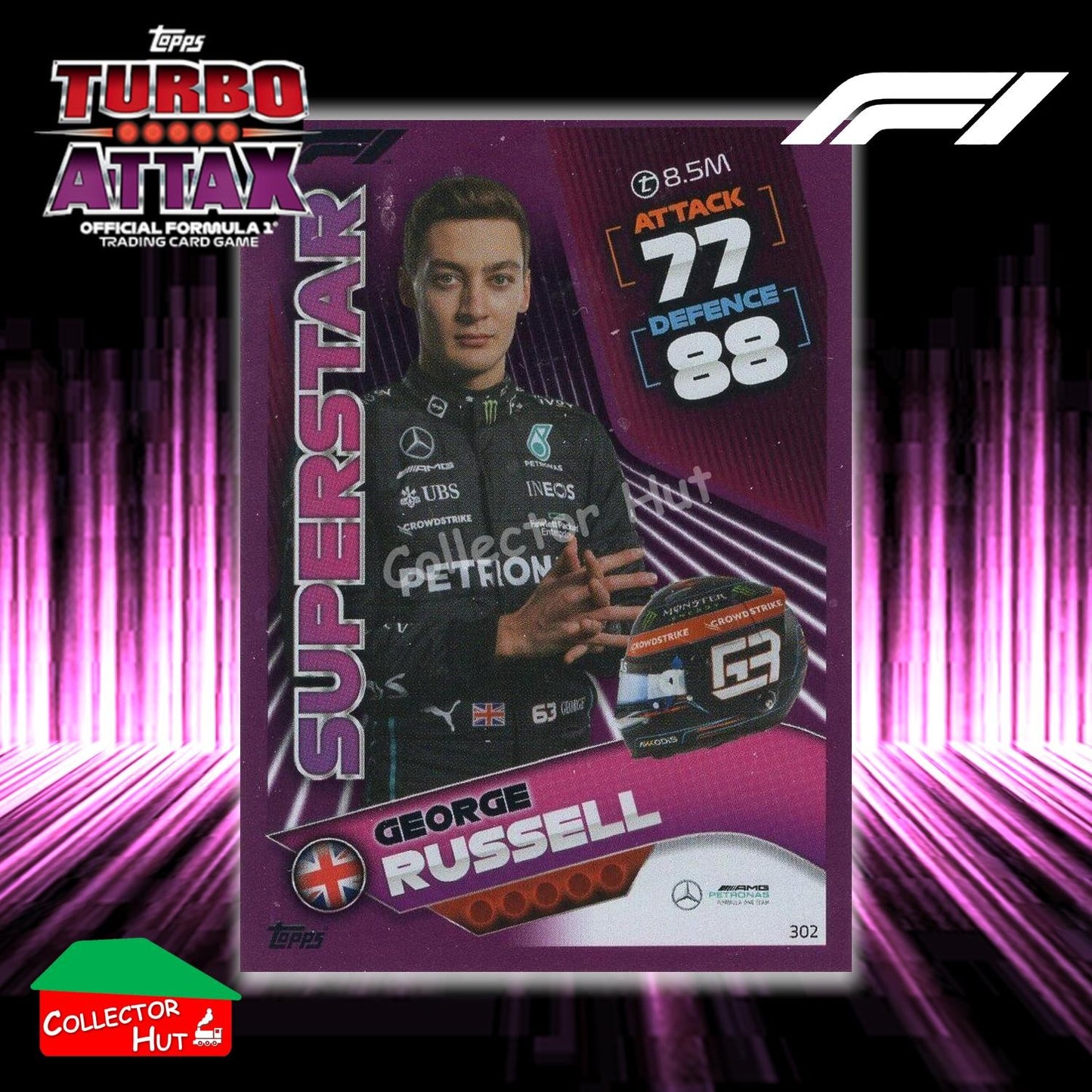 Topps Turbo Attax Formula 1 F1 2022 PINK GREEN RED Parallel Cards