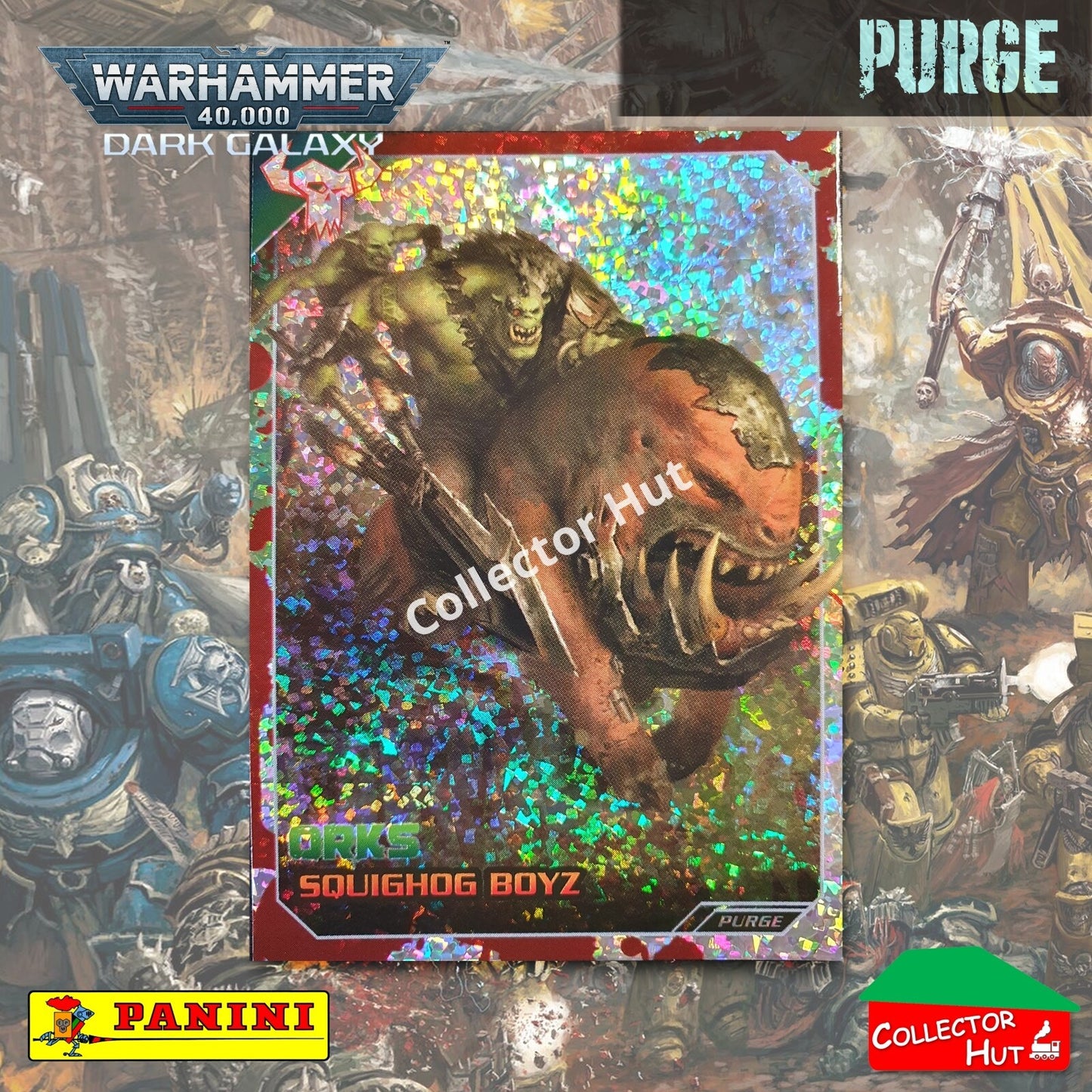 PANINI Warhammer 40,000 Dark Galaxy Parallel Trading Card Crusade Vanguard Purge
