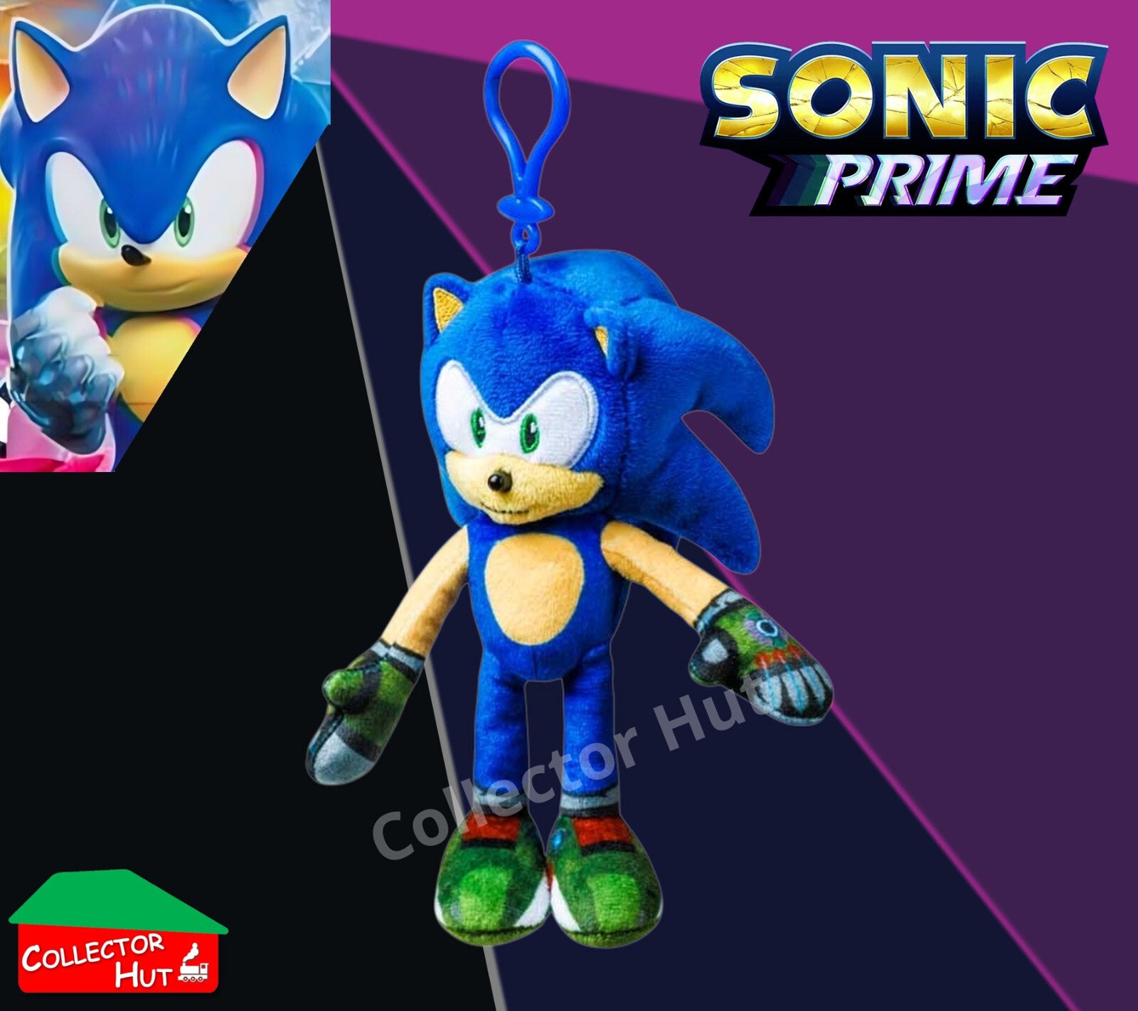 Sonic Prime Clip On Plush 15cm Keyring LICENSED CHOOSE A CHARACTER