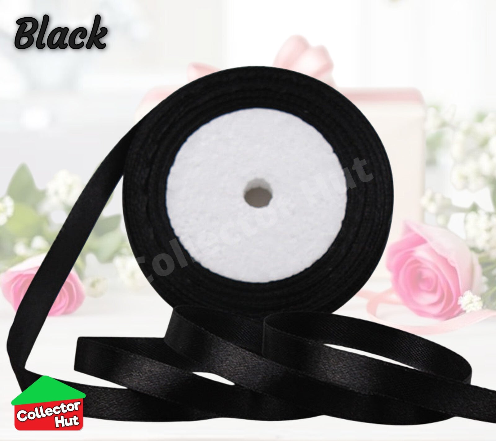Satin Ribbon Roll Double Sided 23m Various Colours Sizes 10mm 15mm Widths