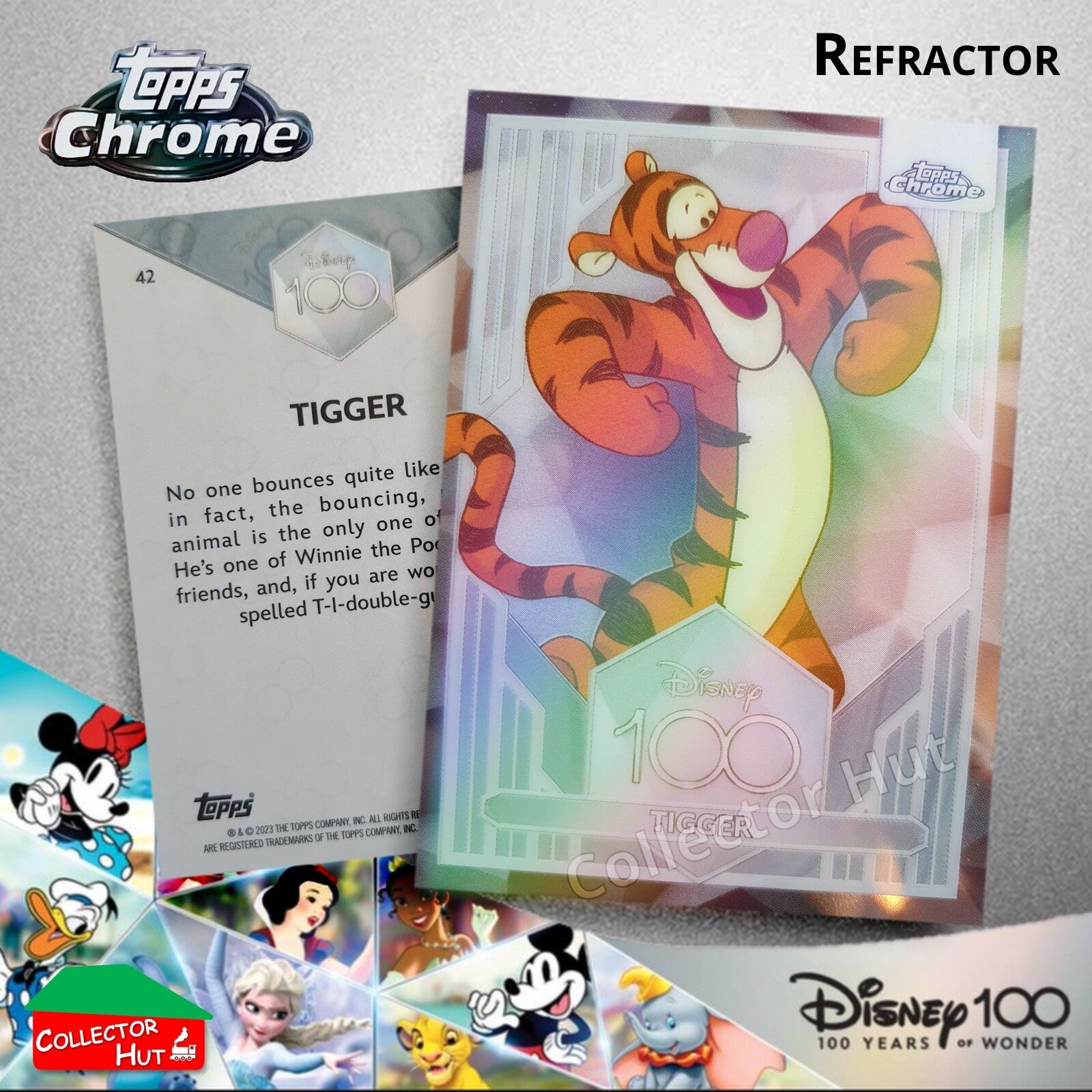 Disney 100 Topps Chrome 2023 REFRACTOR Cards 1-100 Pick Singles
