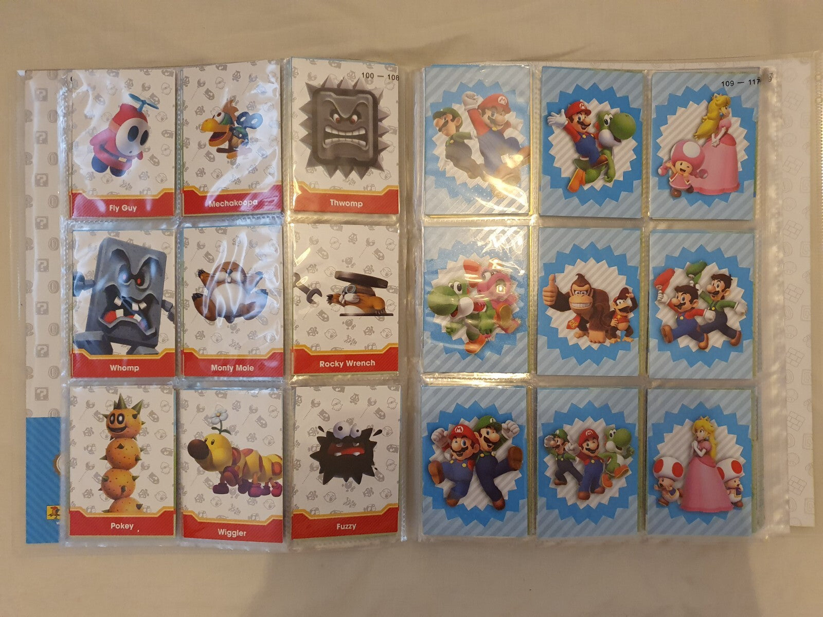 PANINI Super Mario Trading Cards COMPLETE BASE SET with Puzzle Cards