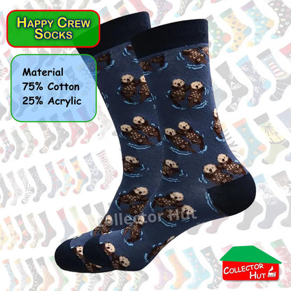 Happy Crew Socks Novelty Breathable Anti-Odour Men's Unisex UK 6-8.5 EU 39-42