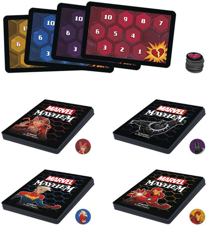 Marvel Mayhem Card Game Ages 8+ Fun Game for Marvel Super Hero Fans 2-4 Players