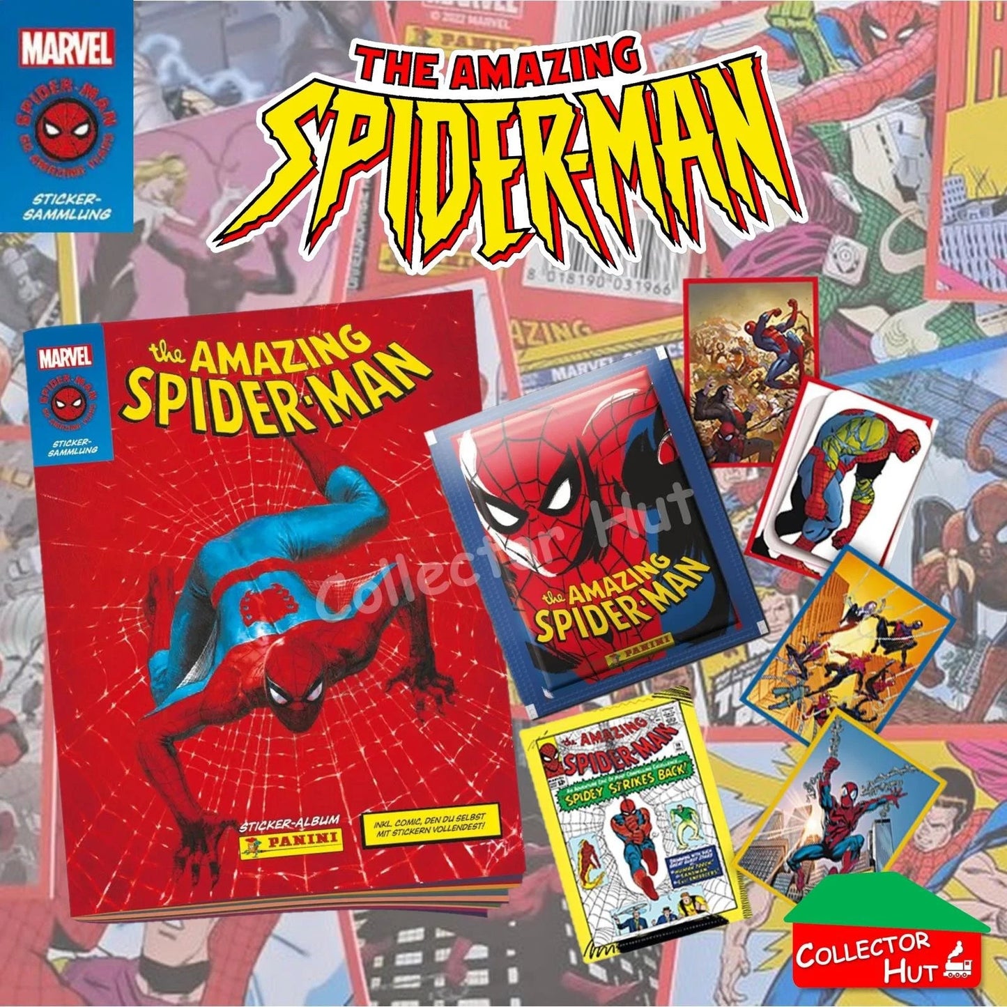 Panini The Amazing Spider-Man 60th Anniversary Trading Cards & Sticker Bundles