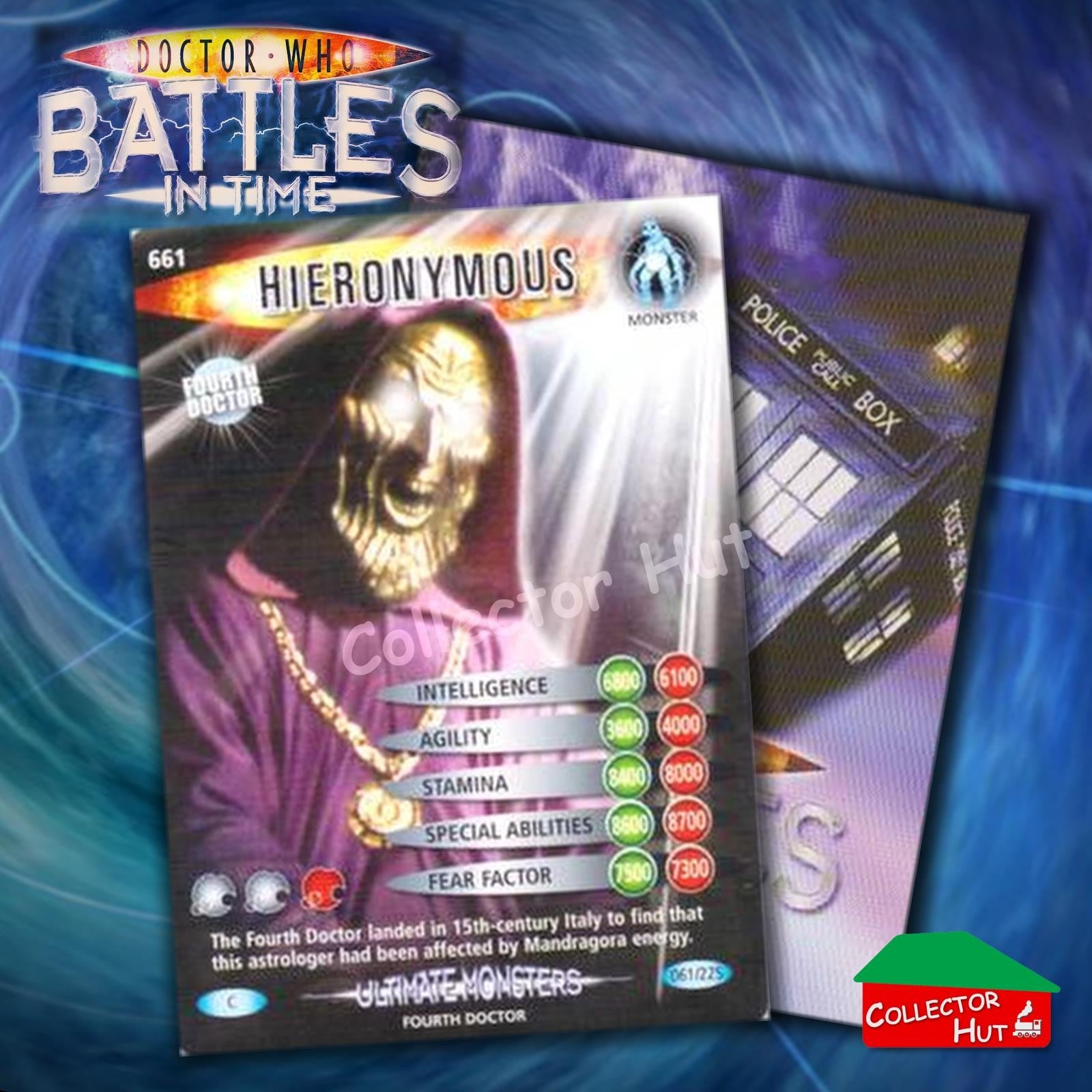 DOCTOR WHO Battles in Time #601-825 ULTIMATE MONSTERS RARE & COMMON Cards