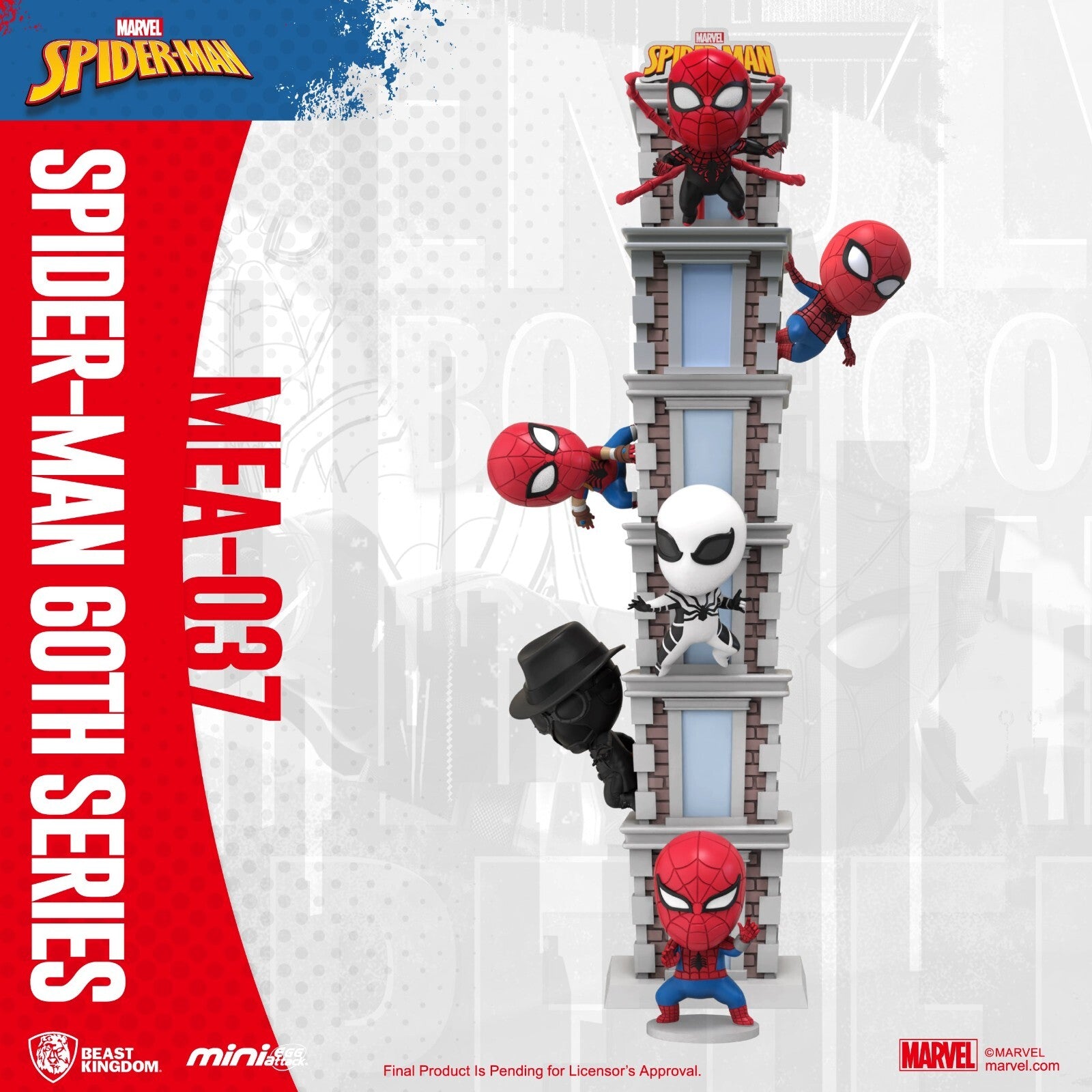 Spider-Man Tower Series Hero Box 60th Anniversary Mini Egg Attack Tower Figures